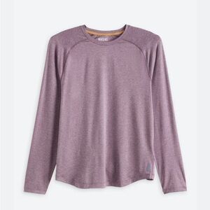 Rhone Atmosphere Long Sleeve Tee Shadow Plum Heather Grey Size Large $68